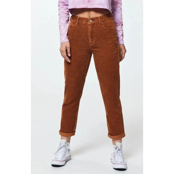 Pacsun Corduroy Mom Jeans Spice Size 27 - Picture 3 of 11